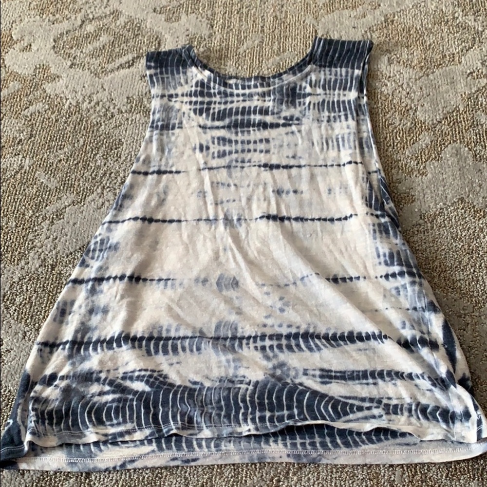 Blue and White Tye Dye Tank Top!